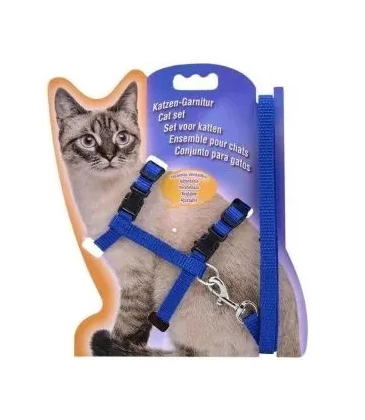 Cat Kitten Leash and Harness Set Nylon Chest Strap Portable Collar